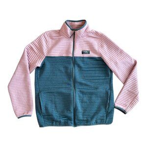 L.L. Bean Airlight Knit Full-Zip, Pink/Green, Women's Size M